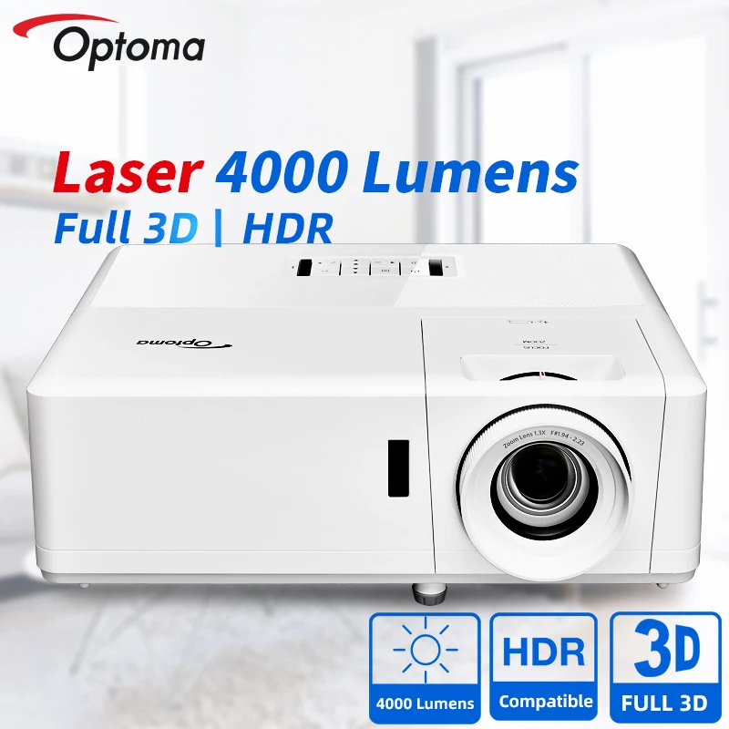 Лазерный проектор Optoma Blu-Ray 3D для работы домашнего кинотеатра 1080P FULL HD совместимый