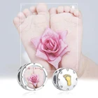 Шарм-бусина из серебра 925 пробы с принтом ног