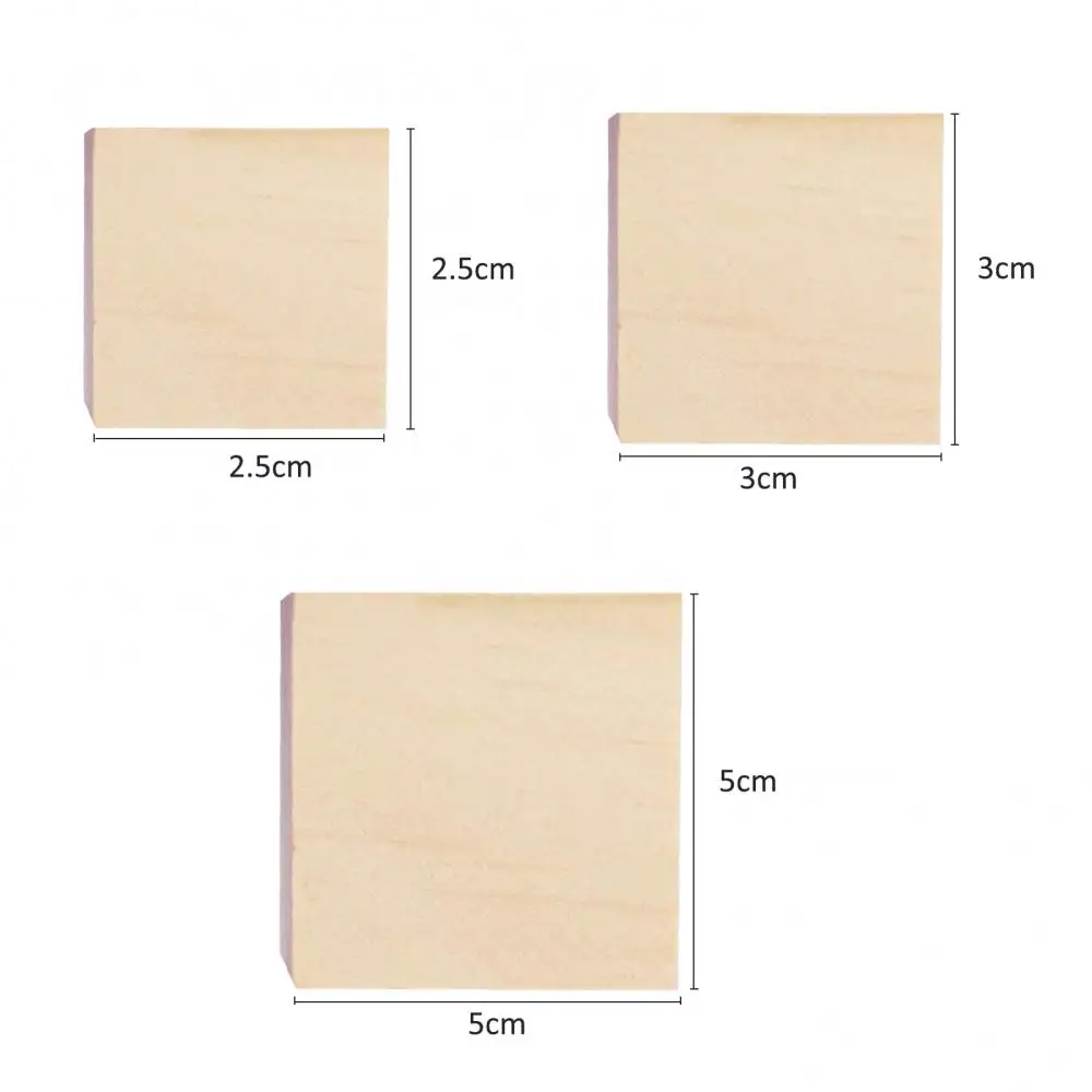 

10Pcs Building Block Wooden Square Ornament Home DIY Decor Education Kids Toy Wooden Blocks