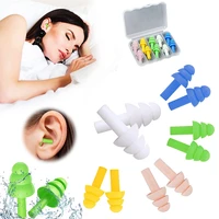 5pairs sleeping comfort reusable soft silicone earplugs waterproof noise sleep ear plugs ear plugs