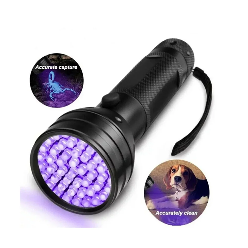 

Portable 51LED LED UV Flashlight 395nm Ultraviolet Torch With Zoom Waterproof Inspection Light Pet Urine Stains Detector Scorpio