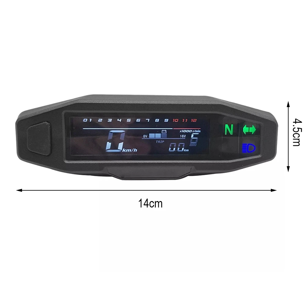

Motorcycle Digital Speedometer 1200RPM 5 Gear Oil level 12V LCD Display Voltage Switching Motorcycle Odometer