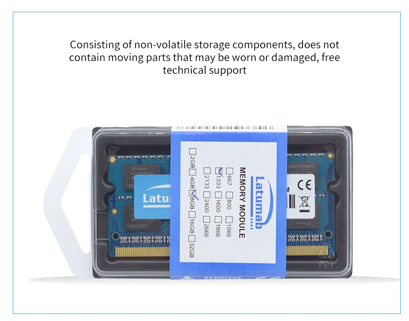 Latumab 8 Гб 16 Гб DDR3 1333 МГц PC3 10600 память для ноутбука So-DIMM Память RAM 204 шпильки 1,5 в ноутбук ПК модуль памяти ram