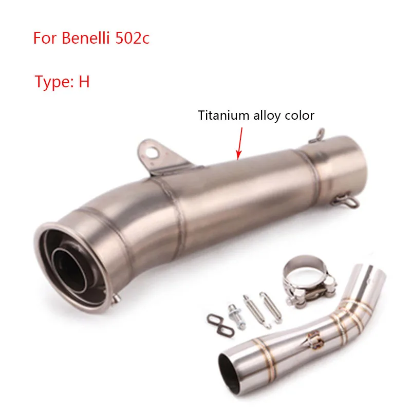 

Slip On For Benelli 502c trk 502x trk 502 Motorcycle Exhaust System Modified Mid Link Pipe escapes para moto with DB killer