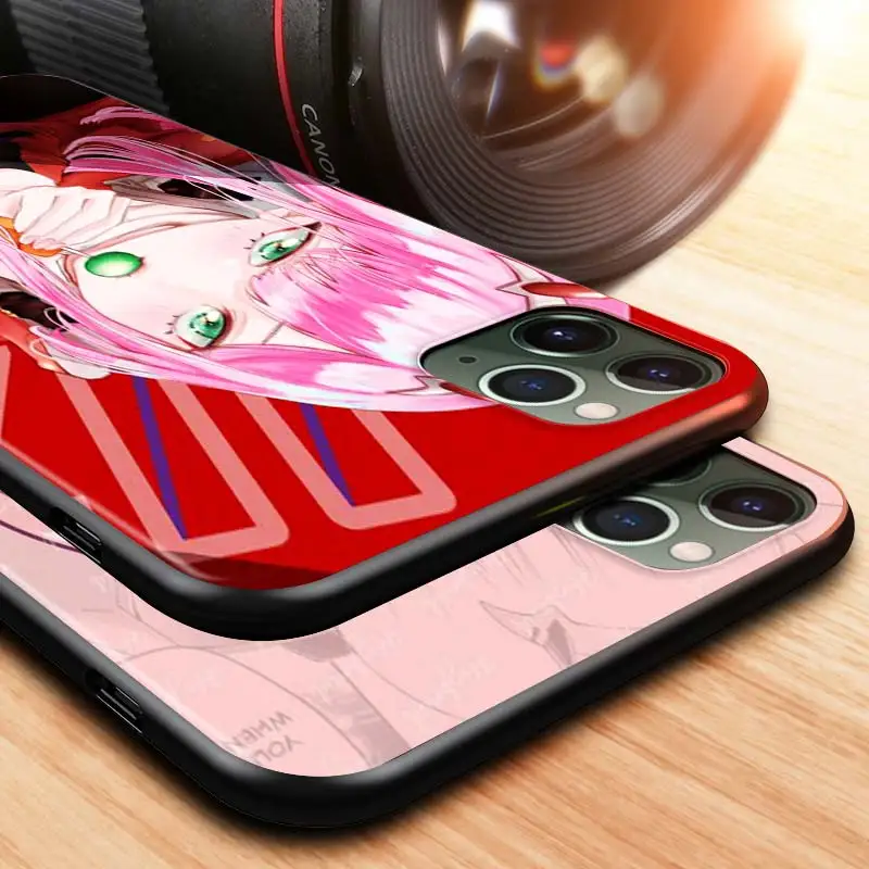 

Darling In The Franxx Cute For Apple iPhone 12 Pro Max Mini 11 Pro XS Max X XR 6S 6 7 8 Plus 5S SE2020 Black Phone Case