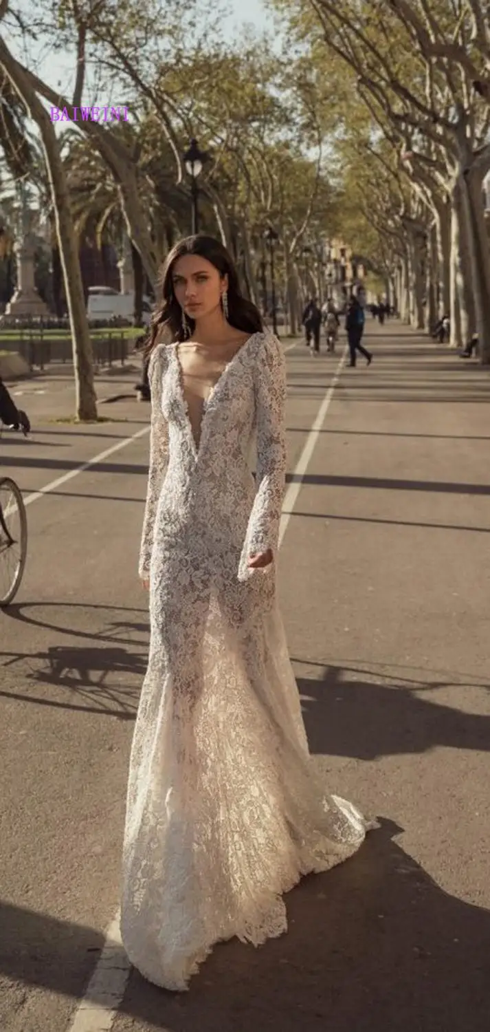 Vestido de noiva Новое поступление сексуальные Simlple Свадебные платья 2021 Русалка Вышивка