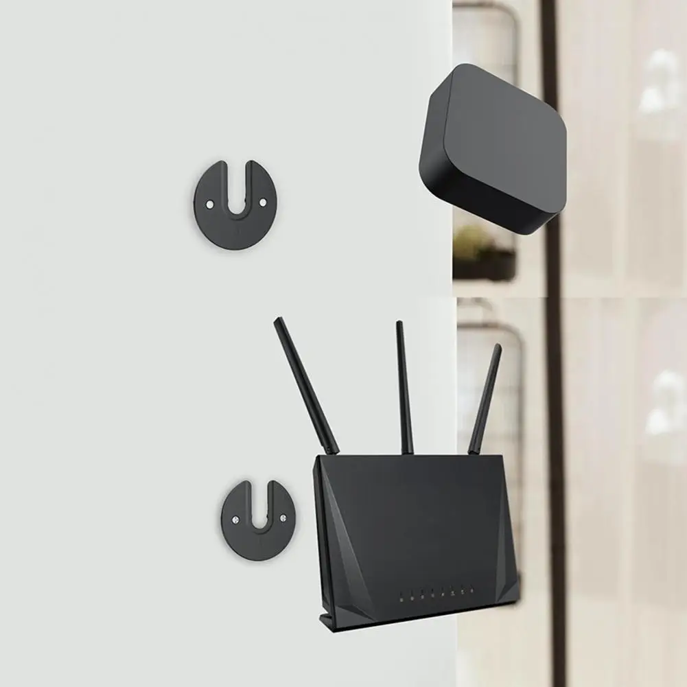 

2Pcs Wall Mount Bracket Universal Safe Adjustable Adjustable Tablet Phone Storage Holder Wall Mount Holder for TV Box