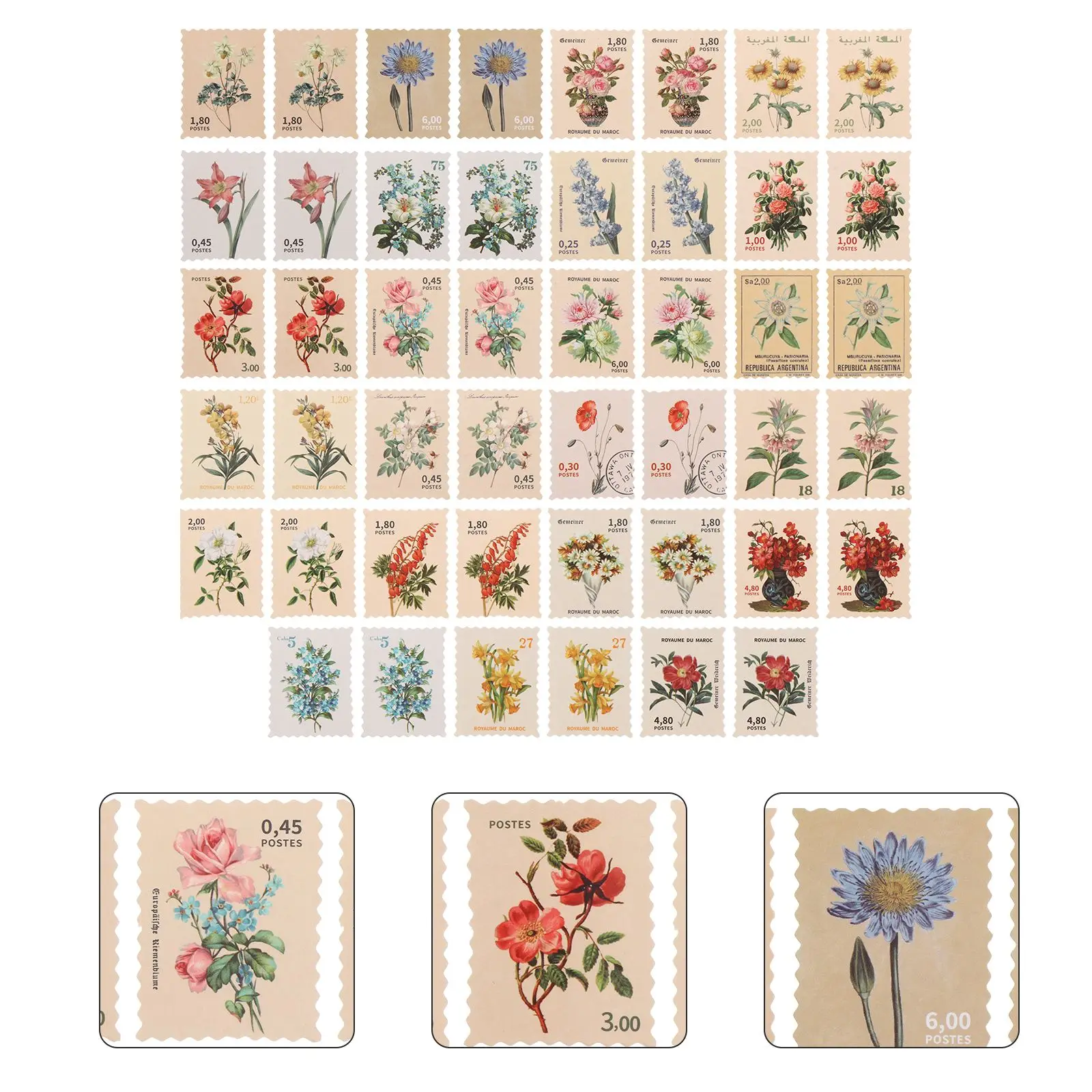 

92Pcs Stamp Stickers Scrapbooking Stickers DIY for Girl Boy Birthday Gift Scrapbooking Teachers Scrapbooking Stickers