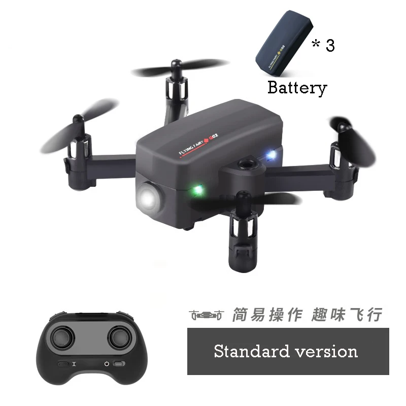 Standard black 3B Мини Карманный Дрон с HD 4K FVP wifi камера Дрон RC Квадрокоптер широкий угол Безголовый оптический поток режим удержания высоты Дрон - Цвет: Standard black 3B