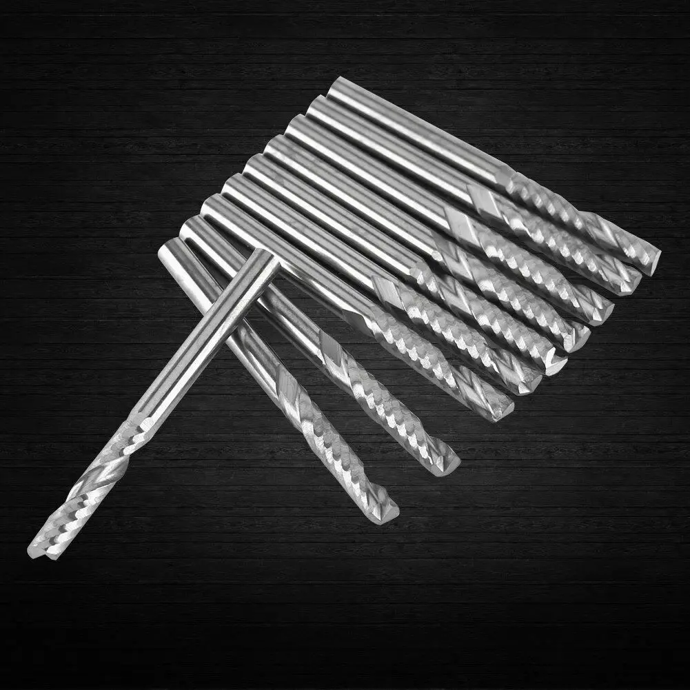 

Tungsten Carbide End Mills Flat Nose CNC Router Single Flute Tool Assembly