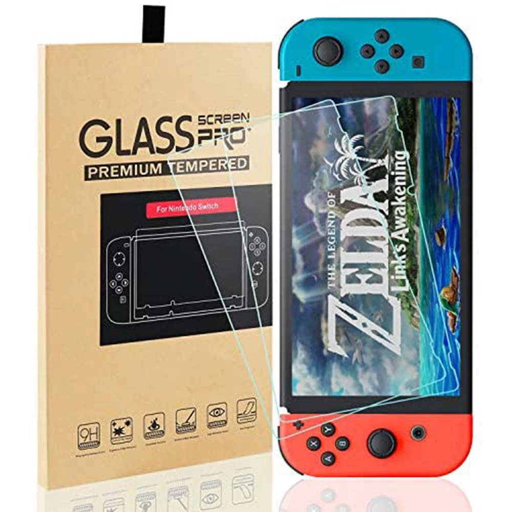 

2Pack Protective Glass for Nintend Switch Tempered Glass Screen Protector for Nintendos Switch Lite NS Glass Accessories Screen
