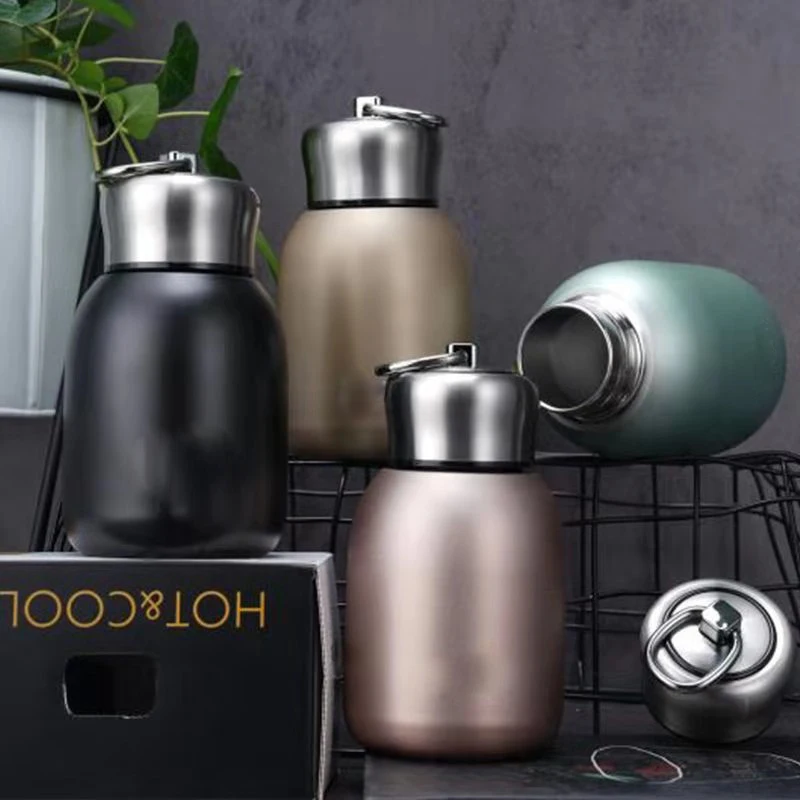 

YRP 300ML Mini Cute Coffee cup Vacuum Flasks Thermos Stainless Steel Travel Drink Portable Water bottle Thermoses Cups and Mugs