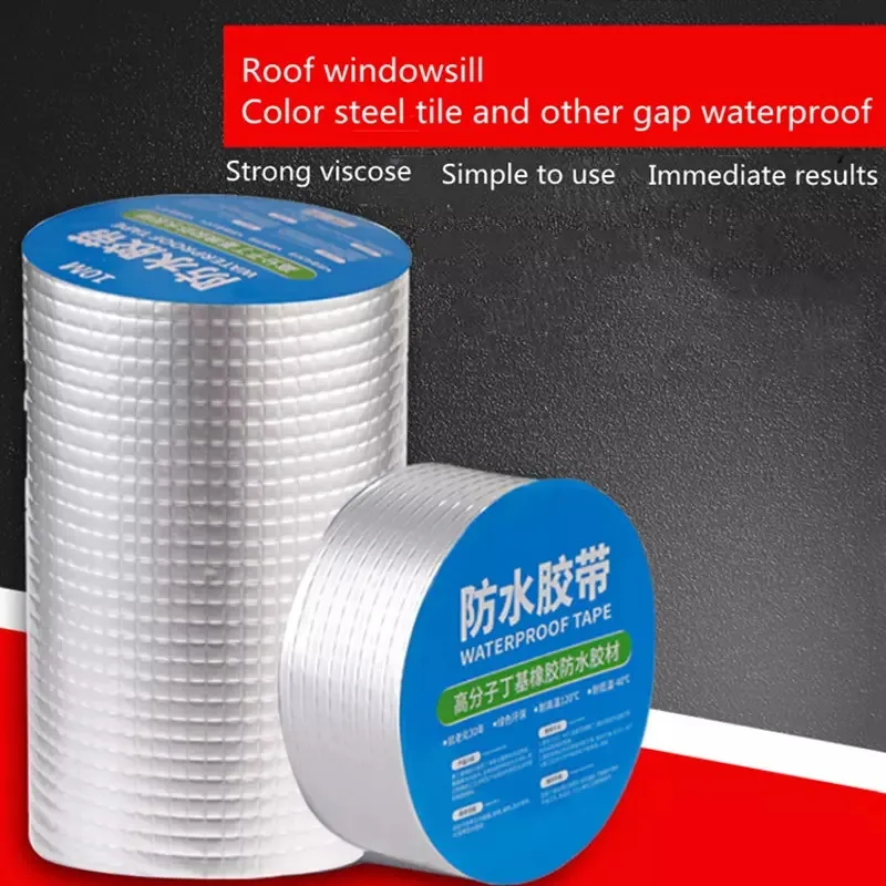 

Liser 10m Multifunctional Household Waterproof And High Temperature Resistant Aluminum Foil Butyl Tape