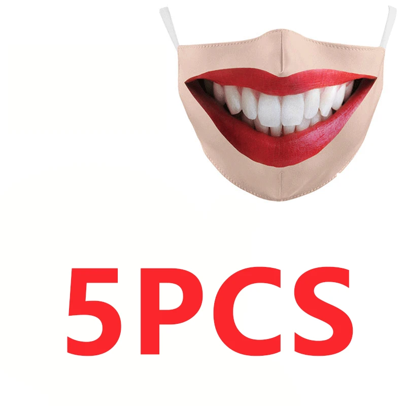 

5pc 3D Anti Dust Mask Mouth Cover Reusable Breathable Dustproof Face Muffle For Men Women Unisex Earloop Breathing Mascarilla