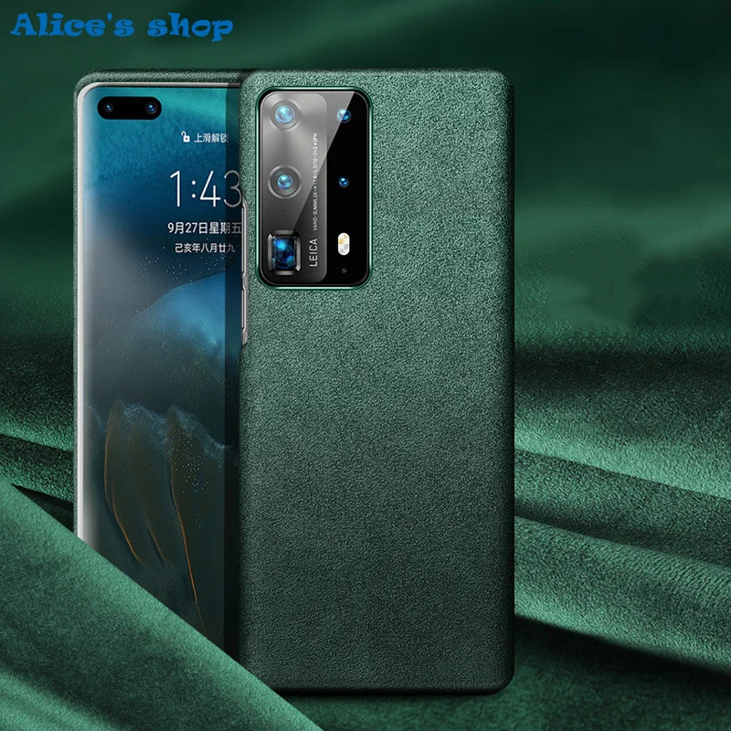 

For Huawei P40 Pro Case Luxury Original Alcantara Genuine Leather Protective Case For Huawei P40/ P40 Pro Luxury Slim Back Cover