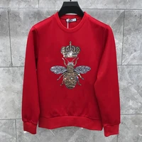 luxury hot diamond bee design autumn and winter mens hoodie oversized loose new arrival pullover sports fitness