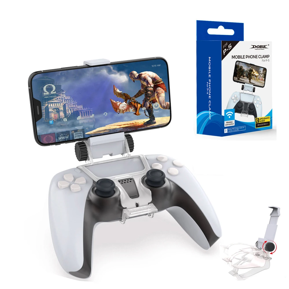 

2021 New PS5 Playstation 5 Gamepad Controller Smart Phone Cellphone Mount Holder Support Clamp Clip Stand Phone Game Accessories