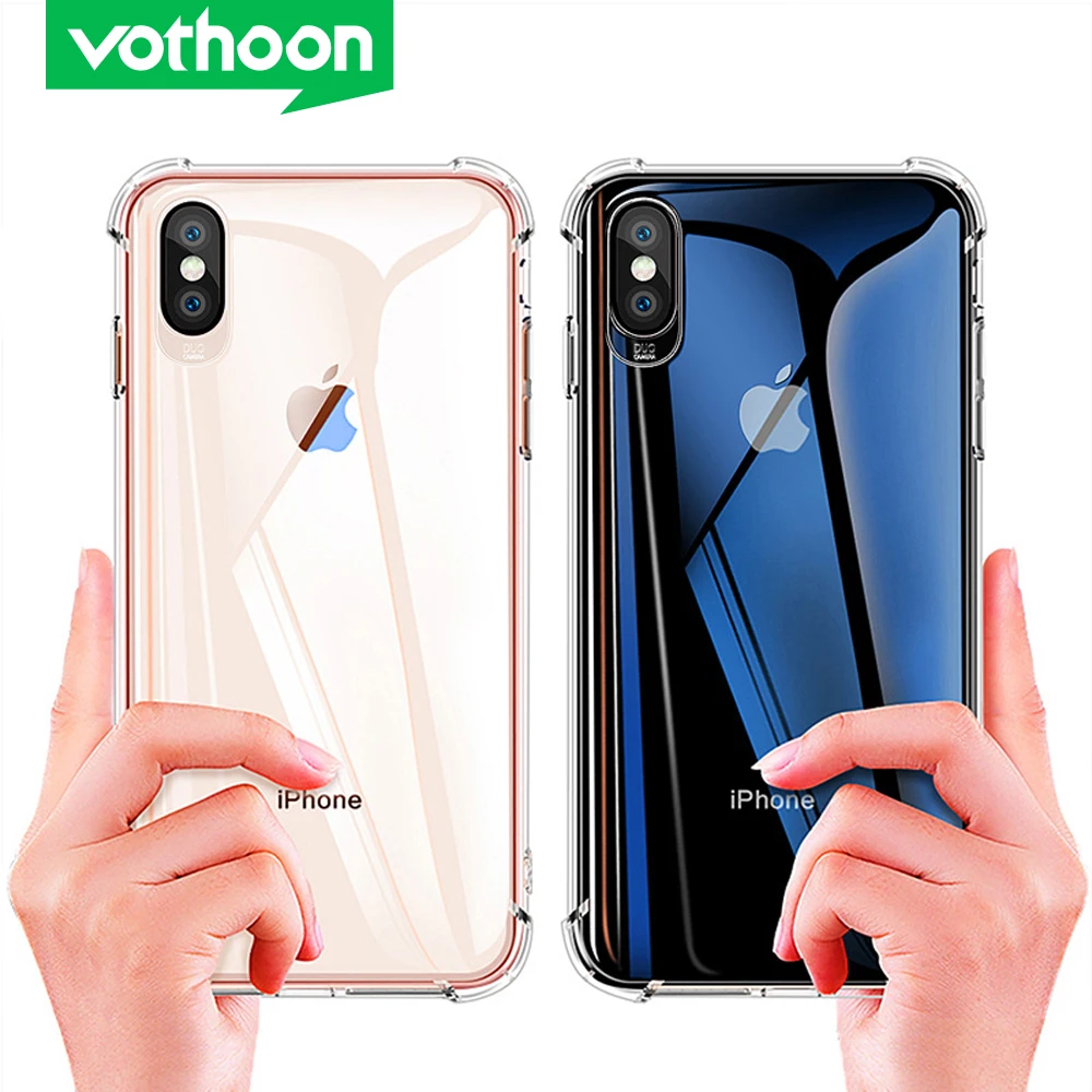 

Vothoon Shockproof Clear Case For iphone 12 Pro Max 12 Mini Xr Xs Max 11 Pro 6s 7 8 Plus Transparent Clear TPU Back Cover Case