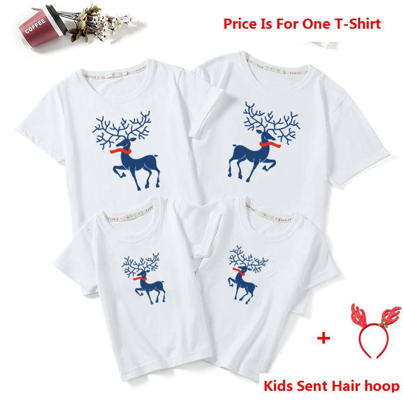 Новинка 2020 года рождественские одинаковые наряды для всей семьи футболка мамы