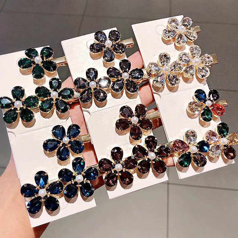 Заколки для волос с блестящими кристаллами 2 шт./компл. |