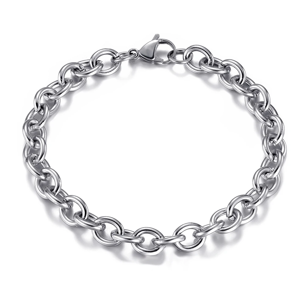 Браслеты из нержавеющей стали для женщин и мужчин цепочка унисекс на запястье