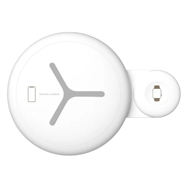 White 10 Вт 2 в 1 QI Беспроводное зарядное устройство для iPhone X XS Max XR 8 быстрый беспроводной зарядный блок для Apple Watch 4 3 2 1 настольное зарядное устройство - Тип штекера: White