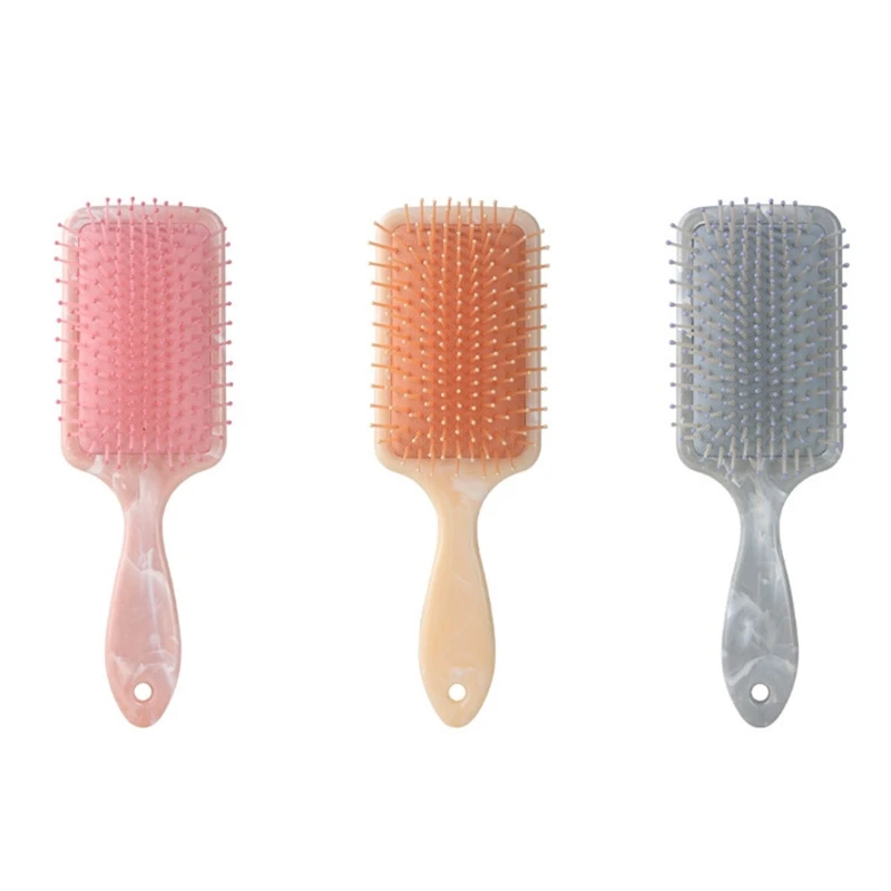 

New Marble Pattern Paddle Hair Brush Detangling Hairbrush Massage Scalp Styling Tool for Women Men Straight Curly Wavy Dry Wet