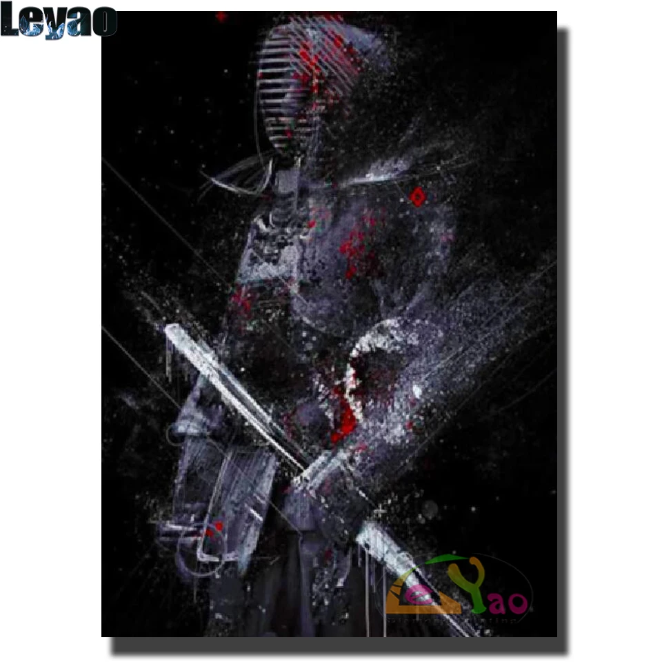 

5D Diy Diamond Painting Cross Stitch Kits Japanese Samurai Diamond Mosaic Embroidery Icons 3D Full Square Round Drill Decor,
