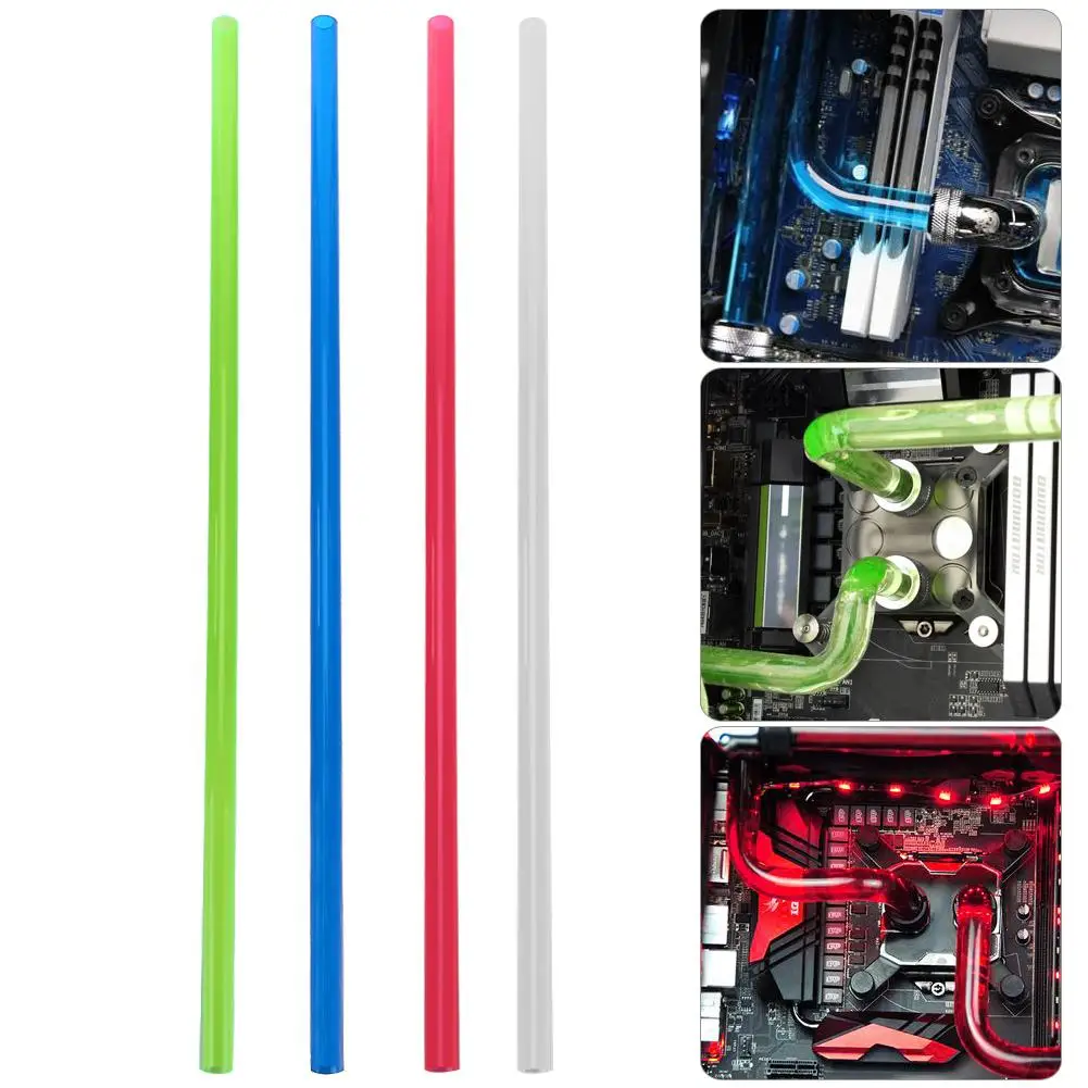 

500mm Computer Water Cooling Rigid Tube PETG 10x14mm Rigid Tube Hard Horse Pipe for PC Water Cooling System Green Blue Red Clear