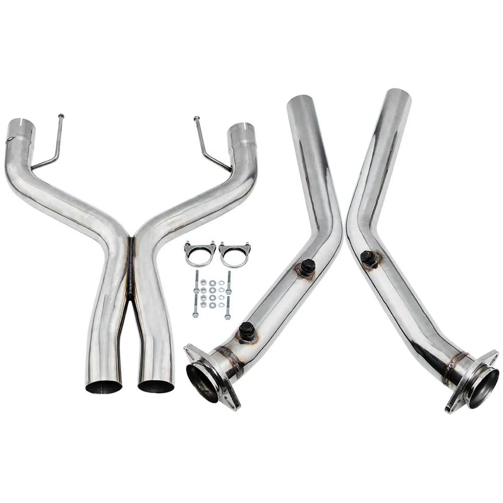 

Stainless Steel 2.5"od Catback Exhaust x-pipe kit for ford mustang 4.6l V8 2005 2006 2007 2008 2009 2010
