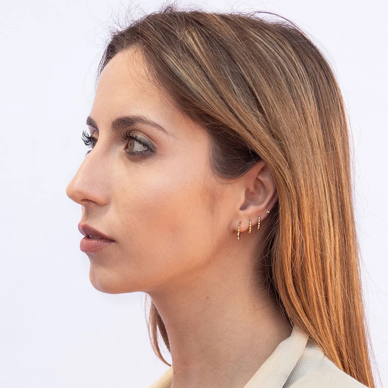 Серьги кольца из стерлингового серебра 925 пробы для женщин и девочек серьги