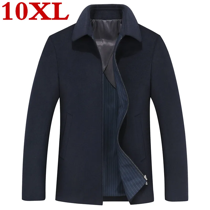 Новинка, большие размеры 10XL 9XL 8XL, зимняя куртка для мужчин, утепленное шерстяное пальто, куртки, верхняя одежда, Теплая мужская повседневная куртка, пальто, бушлат
