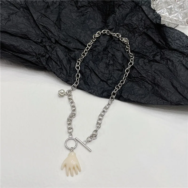 Ожерелье Y2K с подвеской в виде сердца для женщин металлические подвески