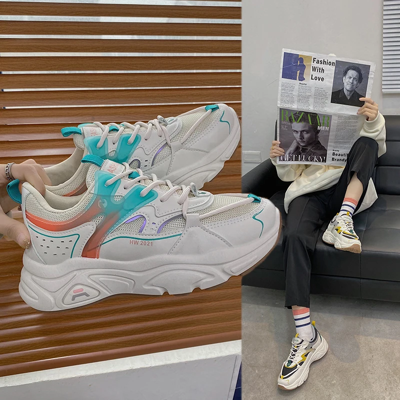 

Туфли женские в стиле знаменитостей, спортивная обувь в Корейском стиле, весна 2021