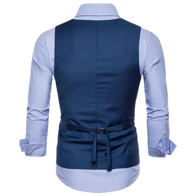 

Men's suit vest autumn and winter new double-breasted men's casual suit vest Europe size fashion slim vest men 032