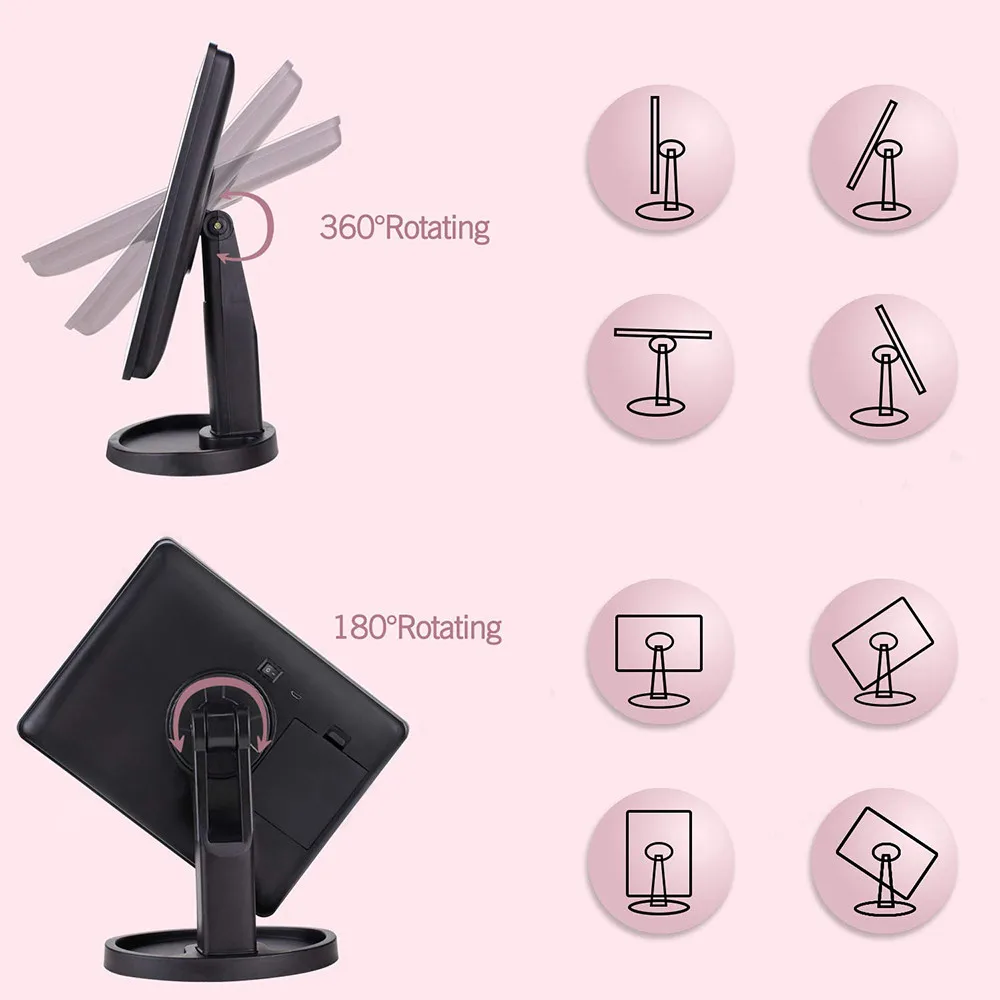 Зеркало для макияжа Tlinna профессиональный светодиодный сенсорный экран