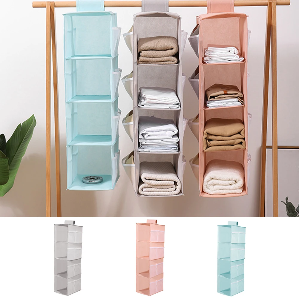 

4 Layer Oxford Cloth Washable Multi-layer Foldable Hanging Storage Hanging Bag Cotton Linen Door Organizer Pouch Office Home