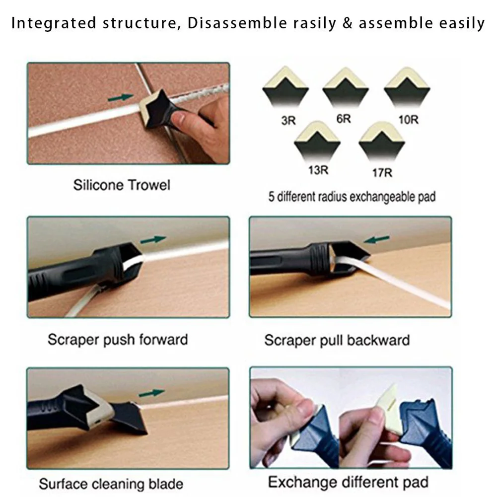 

Kitchen Caulking Tools kit Sealant Finishing Tool 10 pcs Grout Scraper