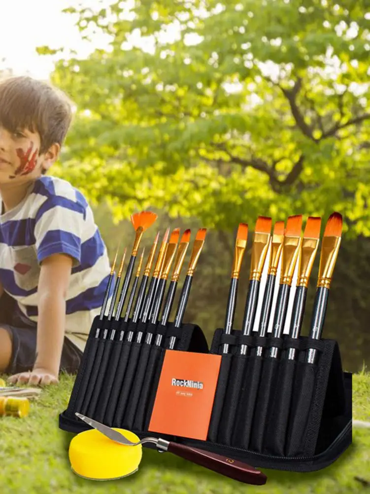 15 шт. набор кистей для рисования художника кисть масляной живописи с всплывающим