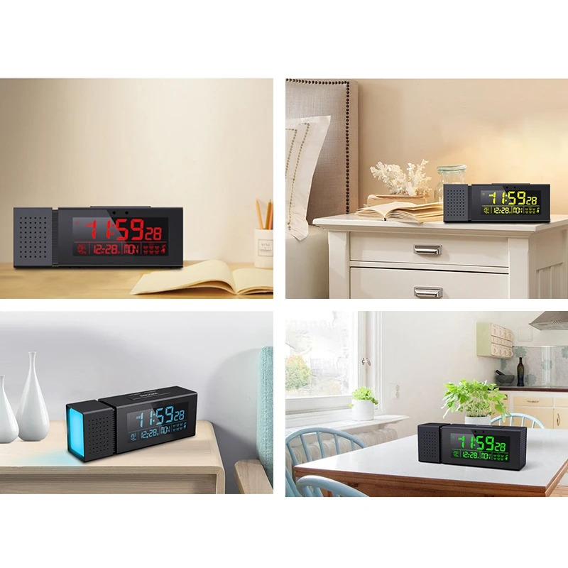 

Multifunctional Alarm Clock Sound and Light Alarm Digital Clock Household Night Light IR Human Body Induction Function