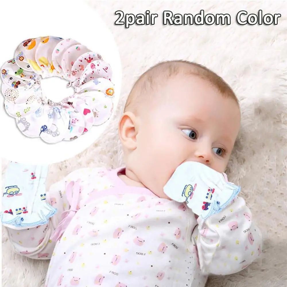 100% хлопок детская невыпадающая соска царапин перчатки для новорожденных зимние