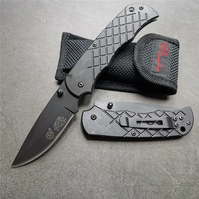 Новый черный складной нож 5CR13 из нержавеющей стали утолщенная ручка для