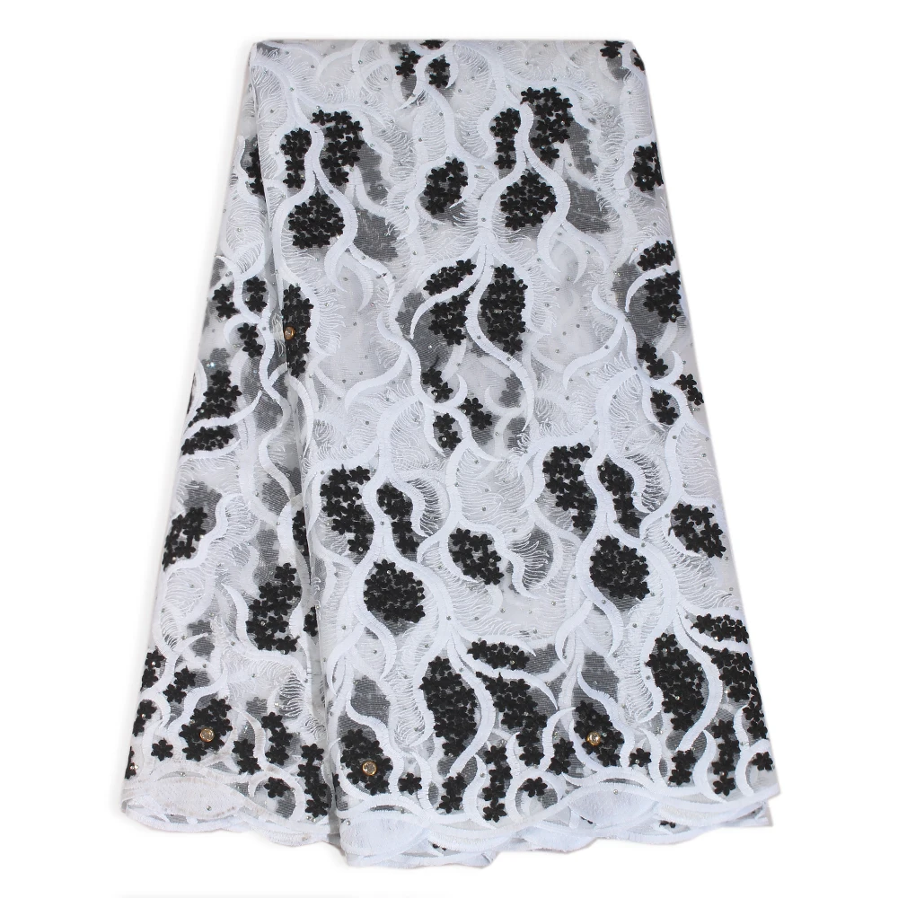 Новое поступление французская пряжа кружевная ткань 2019 высококачественное