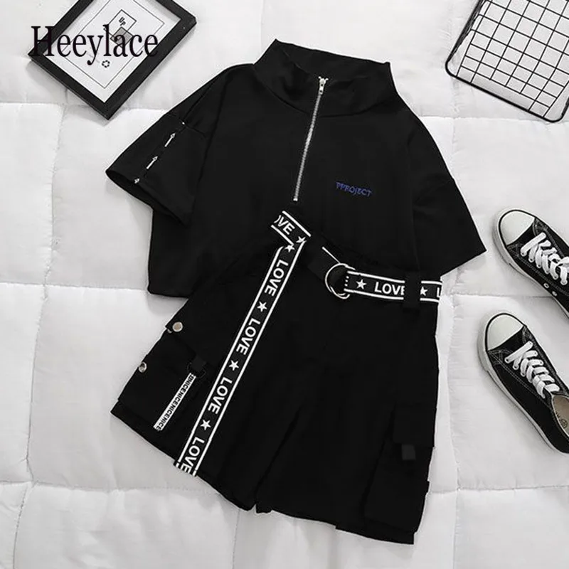 

Женский летний костюм из двух предметов, короткая футболка и шорты, комплект из двух предметов, лето 2021