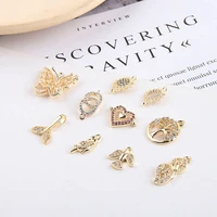 diy copper plated genuine gold butterfly swallow note fishtail sunflower 18k pendant hand made ear jewelry material pendant