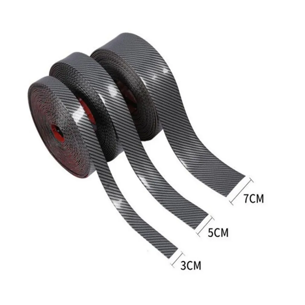 

Car Threshold Rubber Carbon Fiber Bumper Anti-Sticking Universal Modified Pedal Decoration Strip 1 Piece