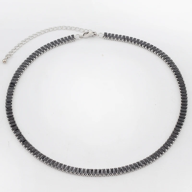 Модный хрустальный Новый Искрящийся микро-паве чокер черный CZ подвески для