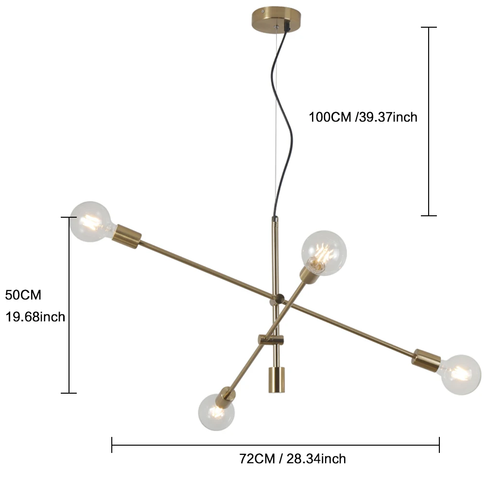 Современные подвесные светильники Nordic Подвесная лампа черного и золотого цвета