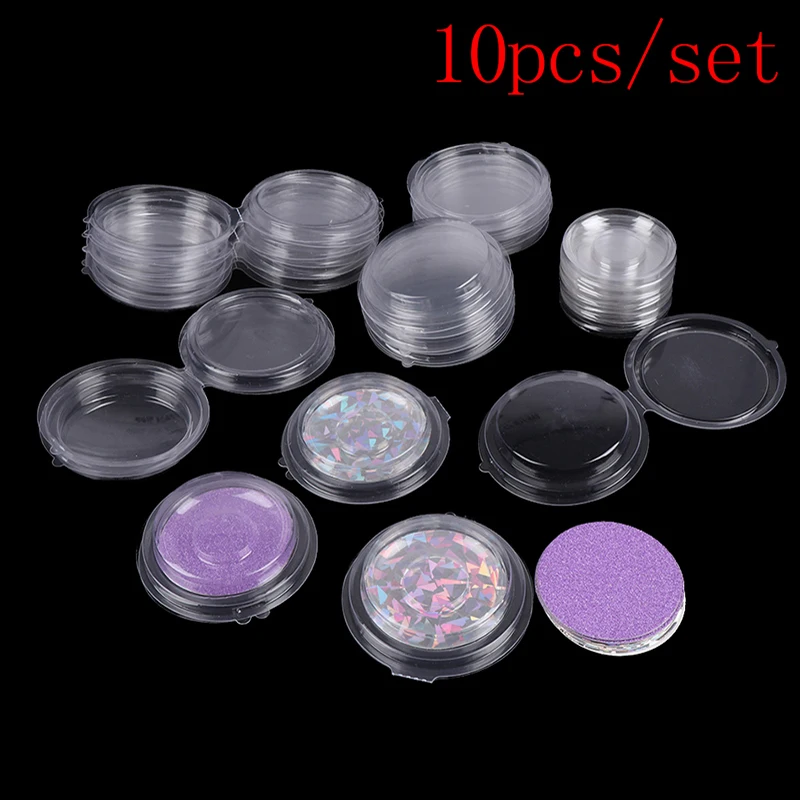 10 шт./компл. коробка для упаковки ресниц пустая круглая пластиковая Прозрачная
