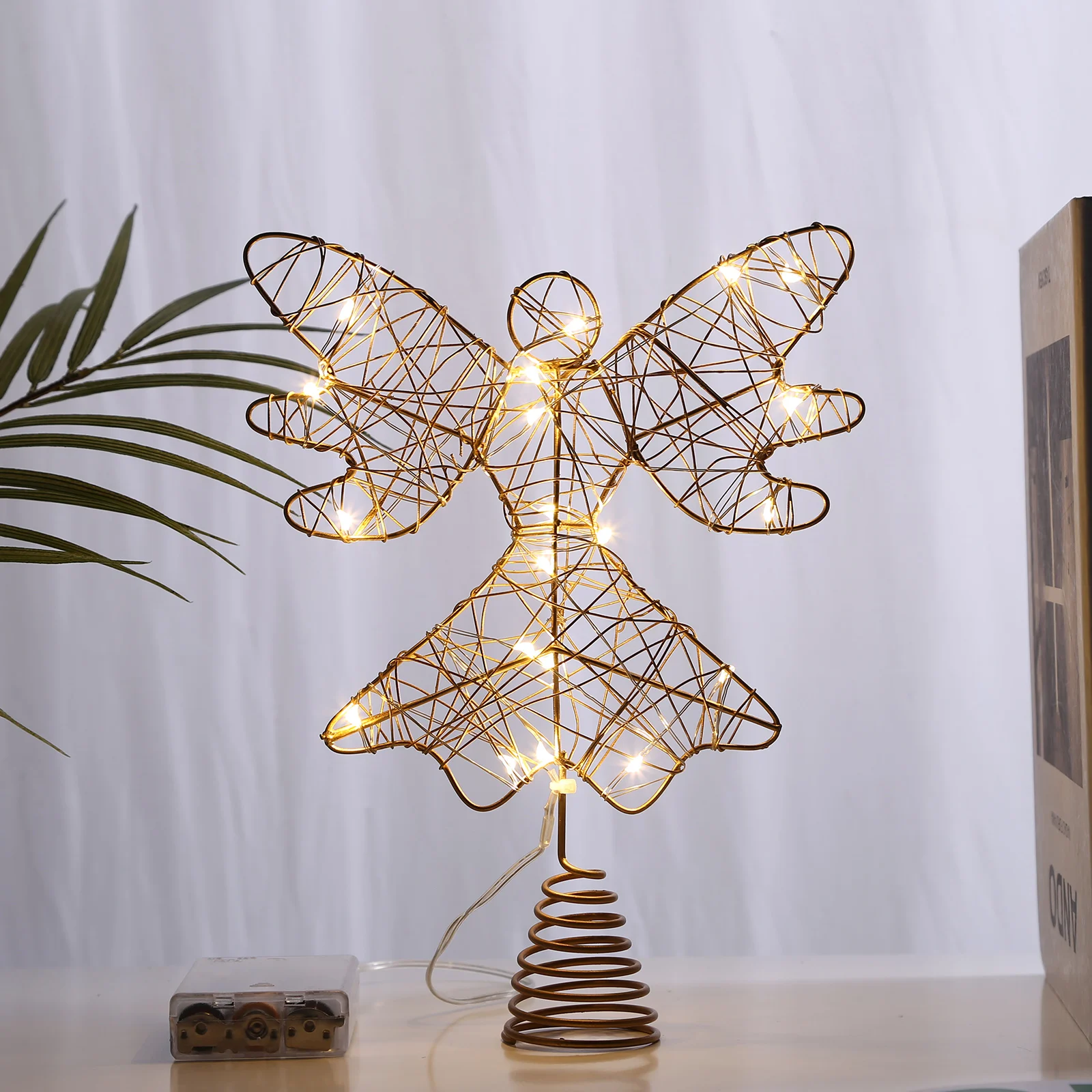 

Рождественская светодиодный ка, Светодиодная звезда, Топпер, на батарейках, декоративная подвесная елка, Рождественское украшение, реквизи...